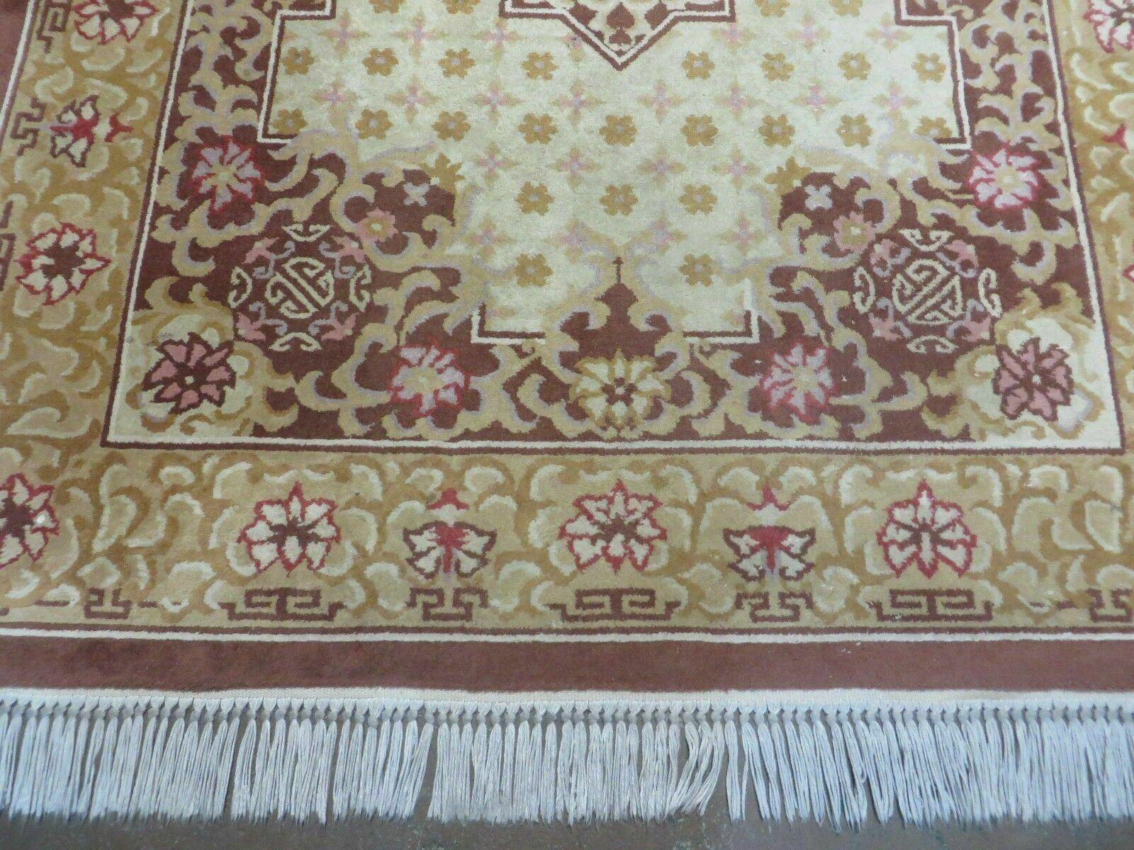 Vintage Chinese Wool Rug 4x6 - Nuvé