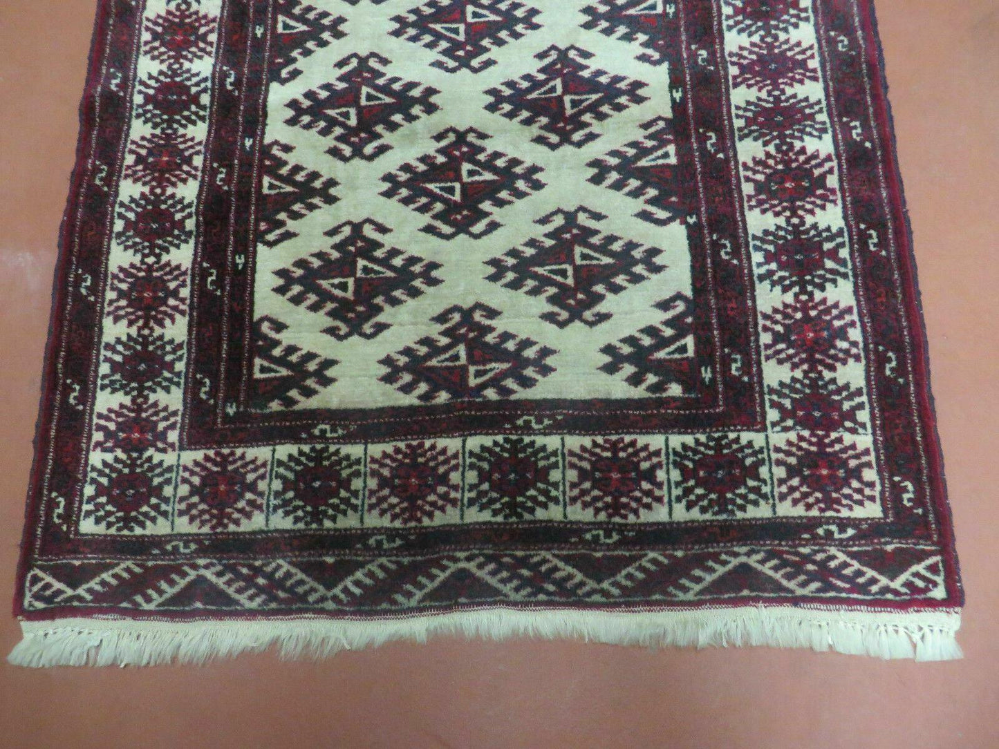3' X 3' Vintage Handmade Turkoman Bokhara Yamud Wool Rug Nice - Nuvé