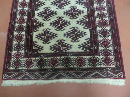 3' X 3' Vintage Handmade Turkoman Bokhara Yamud Wool Rug Nice - Nuvé