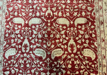 Pakistani Chobi Rug 8x10, Red, Handmade