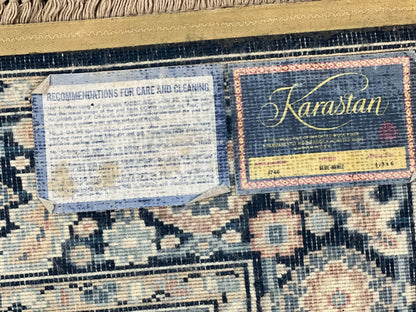 Karastan Blue Heriz Rug #748, Vintage Wool Karastan Carpet 4.3 x 6, Discontinued Original 700 Series Karastan Area Rug - Nuvé