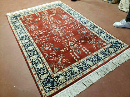 4' X 6' Vintage Handmade Pakistani Rug Highly Detailed Red - Nuvé