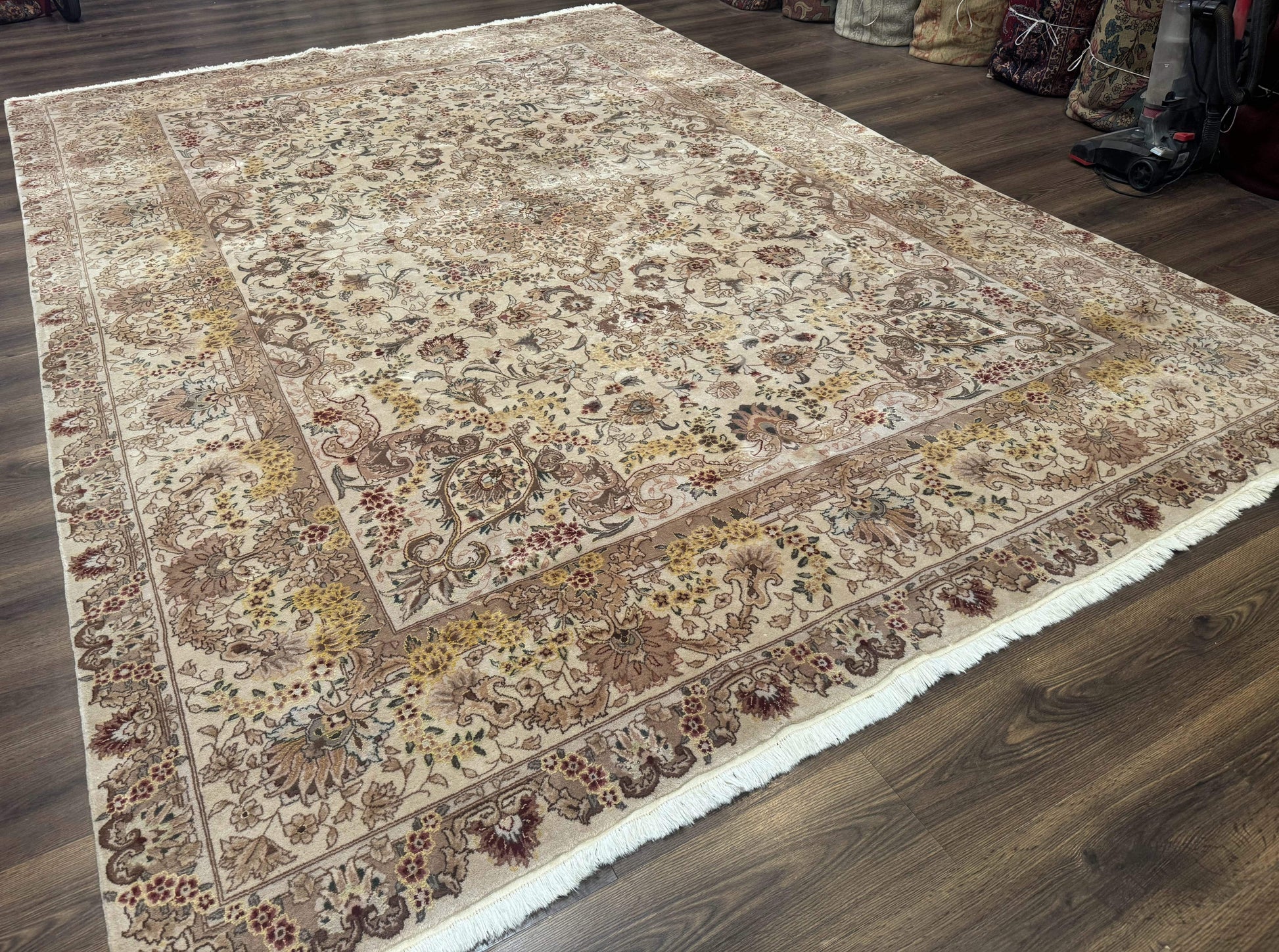 Sino Persian Rug 8x12, Wool & Silk, Traditional Elegant Carpet, Fine 200 KPSI - Nuvé