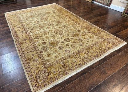 Turkish Oushak Rug 6x9, Vintage, Beige - Nuvé