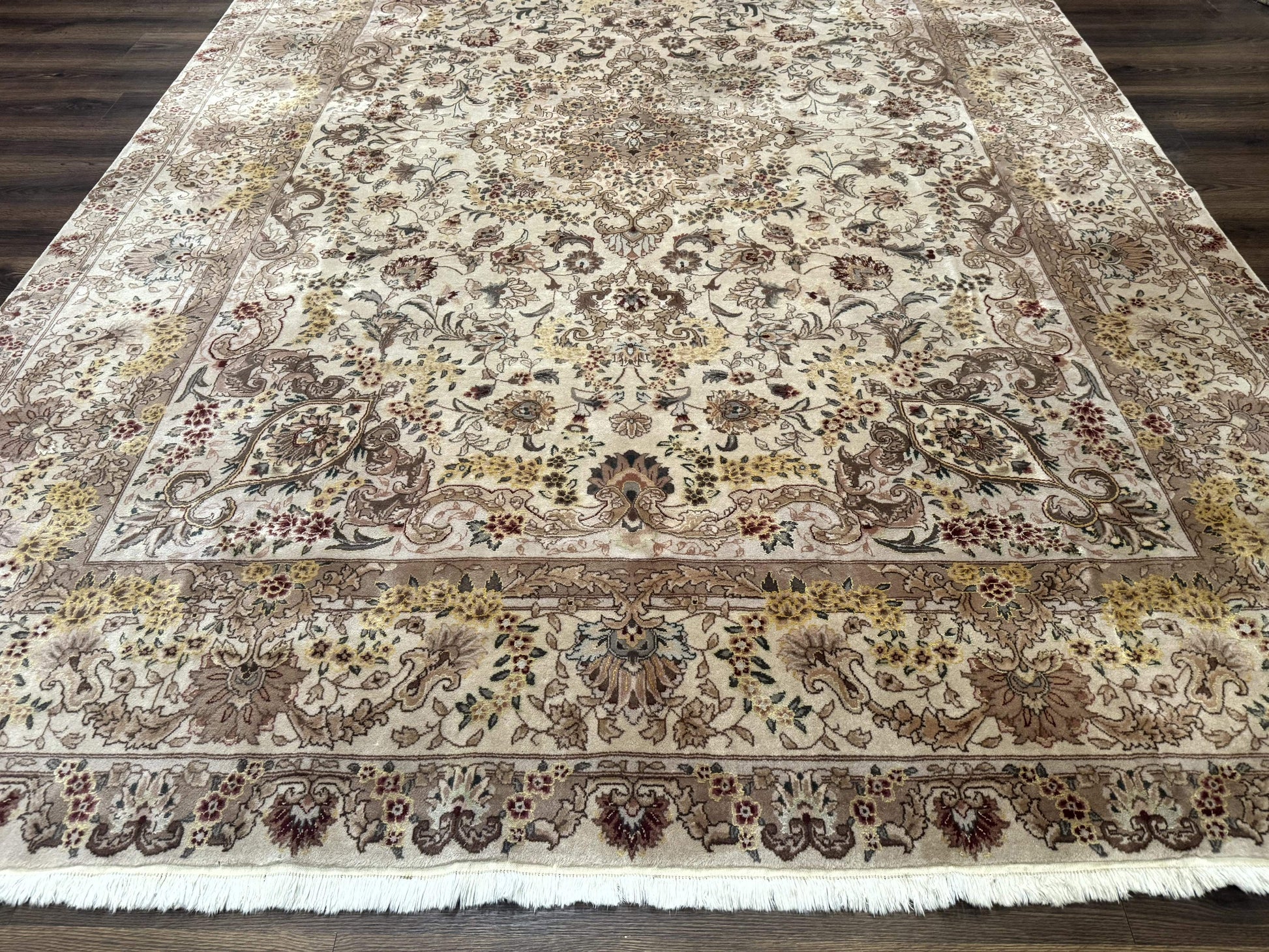 Sino Persian Rug 8x12, Wool & Silk, Traditional Elegant Carpet, Fine 200 KPSI - Nuvé
