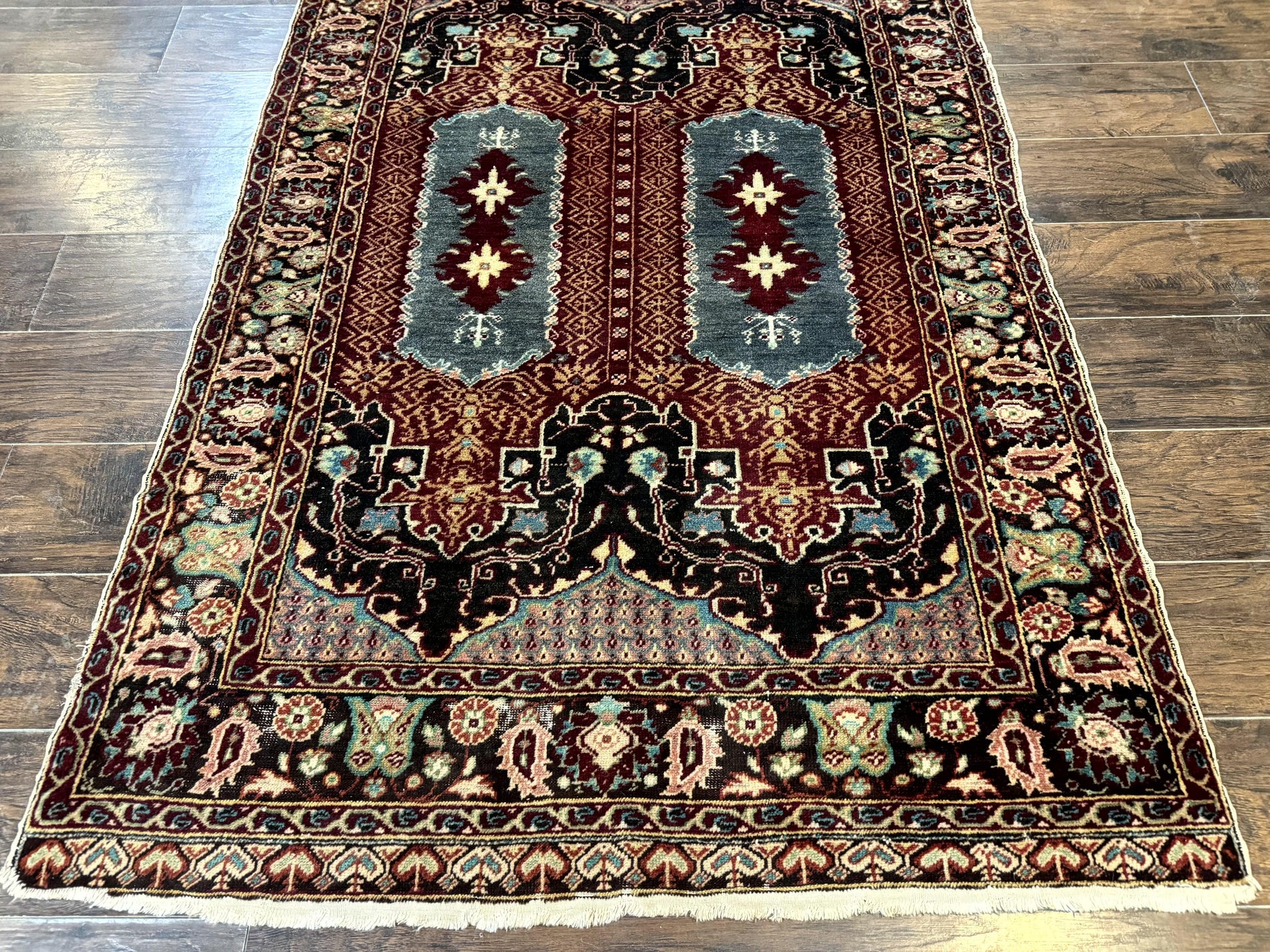 Antique Turkish Rug 4x6, Unique Rare Carpet - Nuvé
