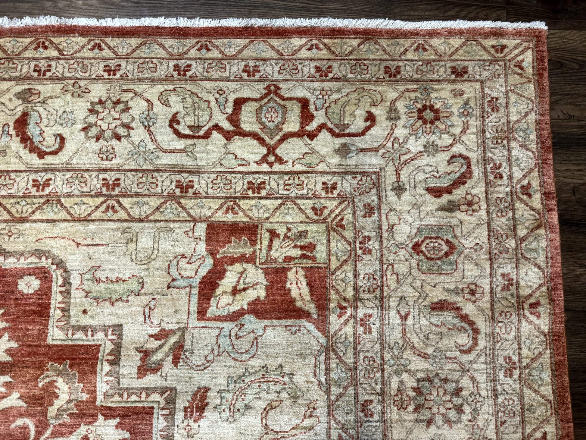 Turkish Heriz Serapi Rug 9x13, Geometric Medallion - Nuvé