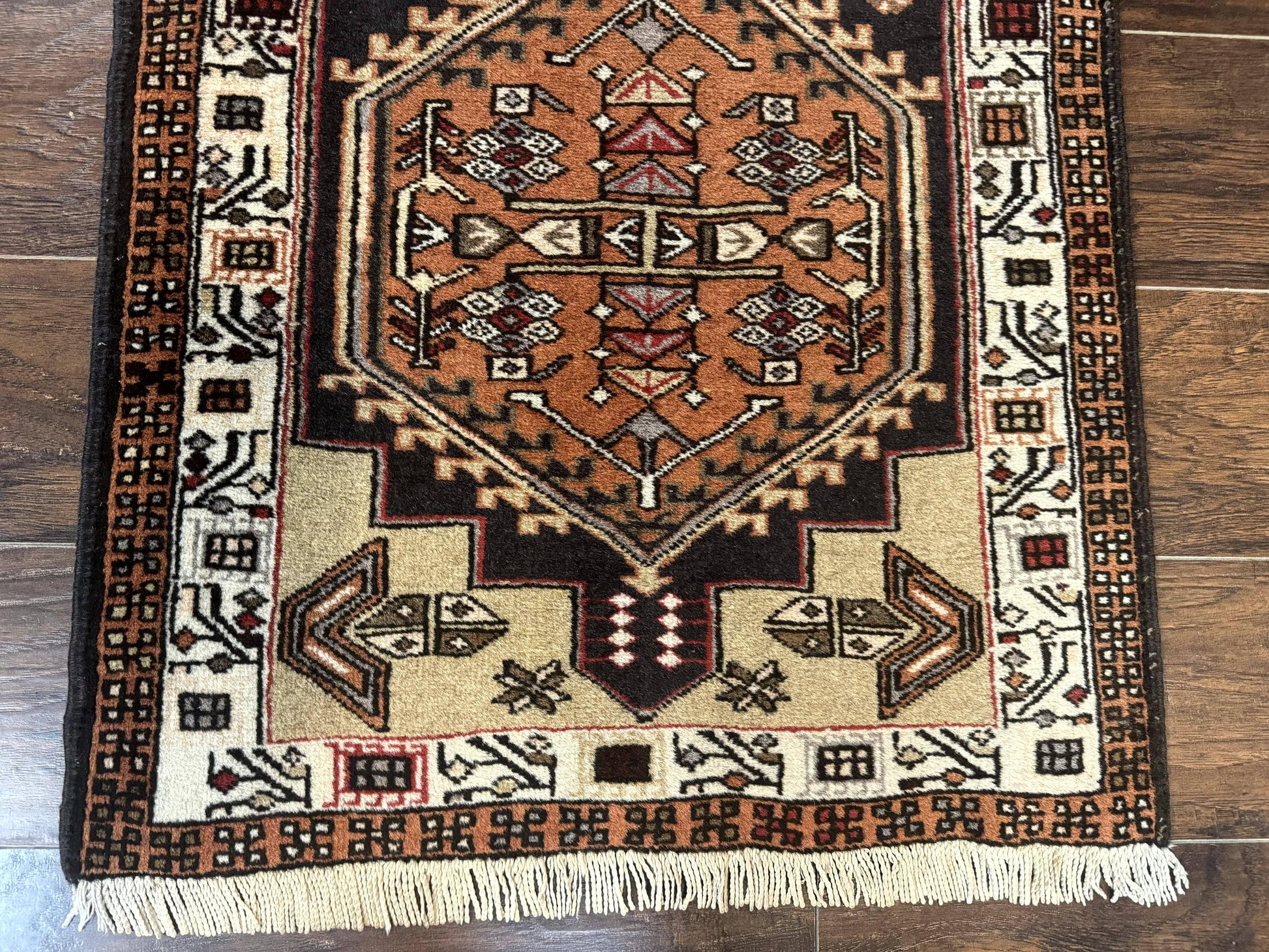 Persian Tribal Runner Rug 2.4 x 9.4, Geometric Medallions, Sarab Runner - Nuvé