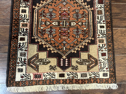 Persian Tribal Runner Rug 2.4 x 9.4, Geometric Medallions, Sarab Runner - Nuvé