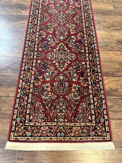 Karastan Runner Rug 2.6 x 8.6, Red Sarouk #785, Original 700 Series, Wool Karastan Runner Rug, Rare - Nuvé