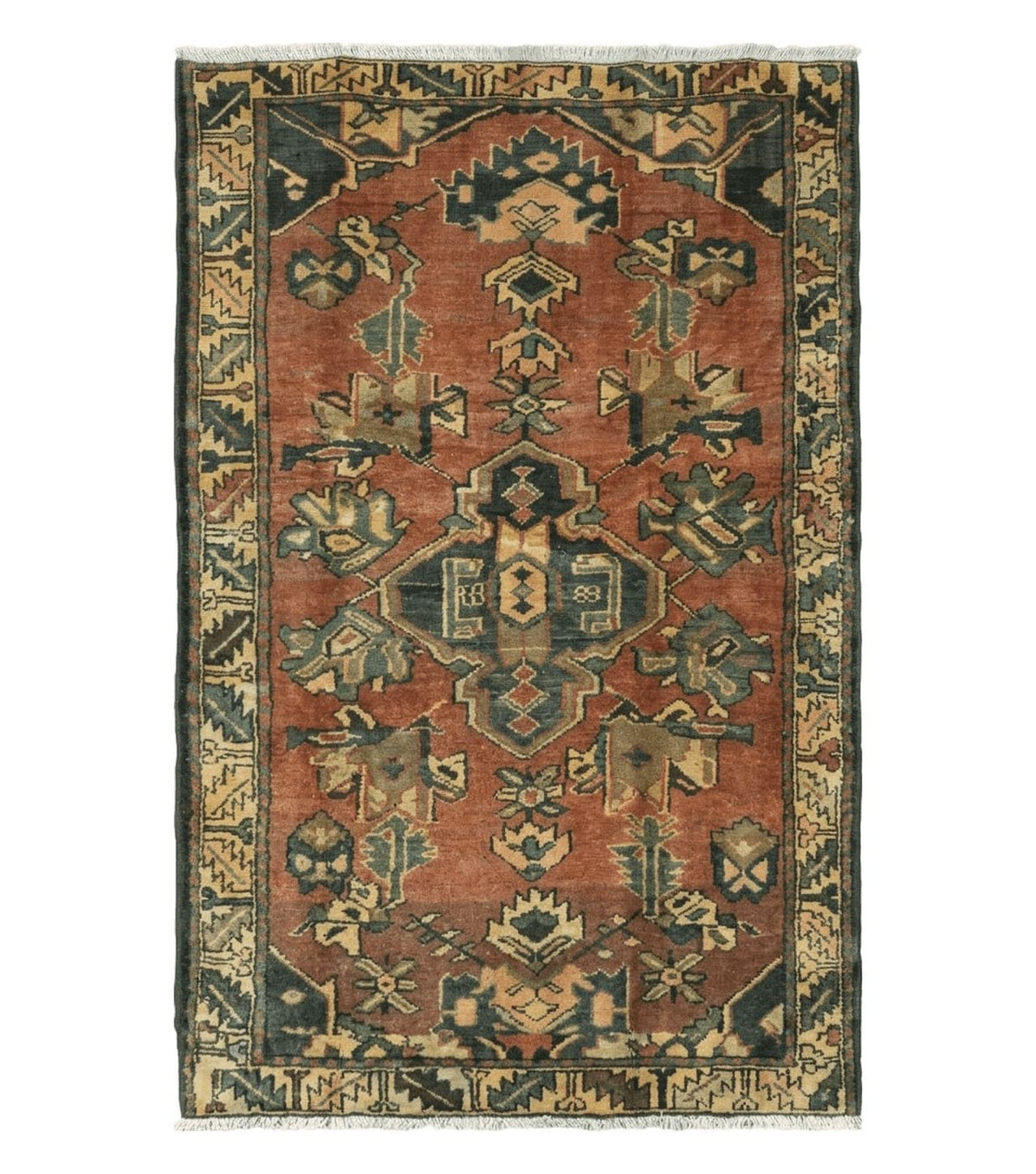 4' X 6' Antique 1920 Handmade Turkish Wool Rug Veg Dye Nice