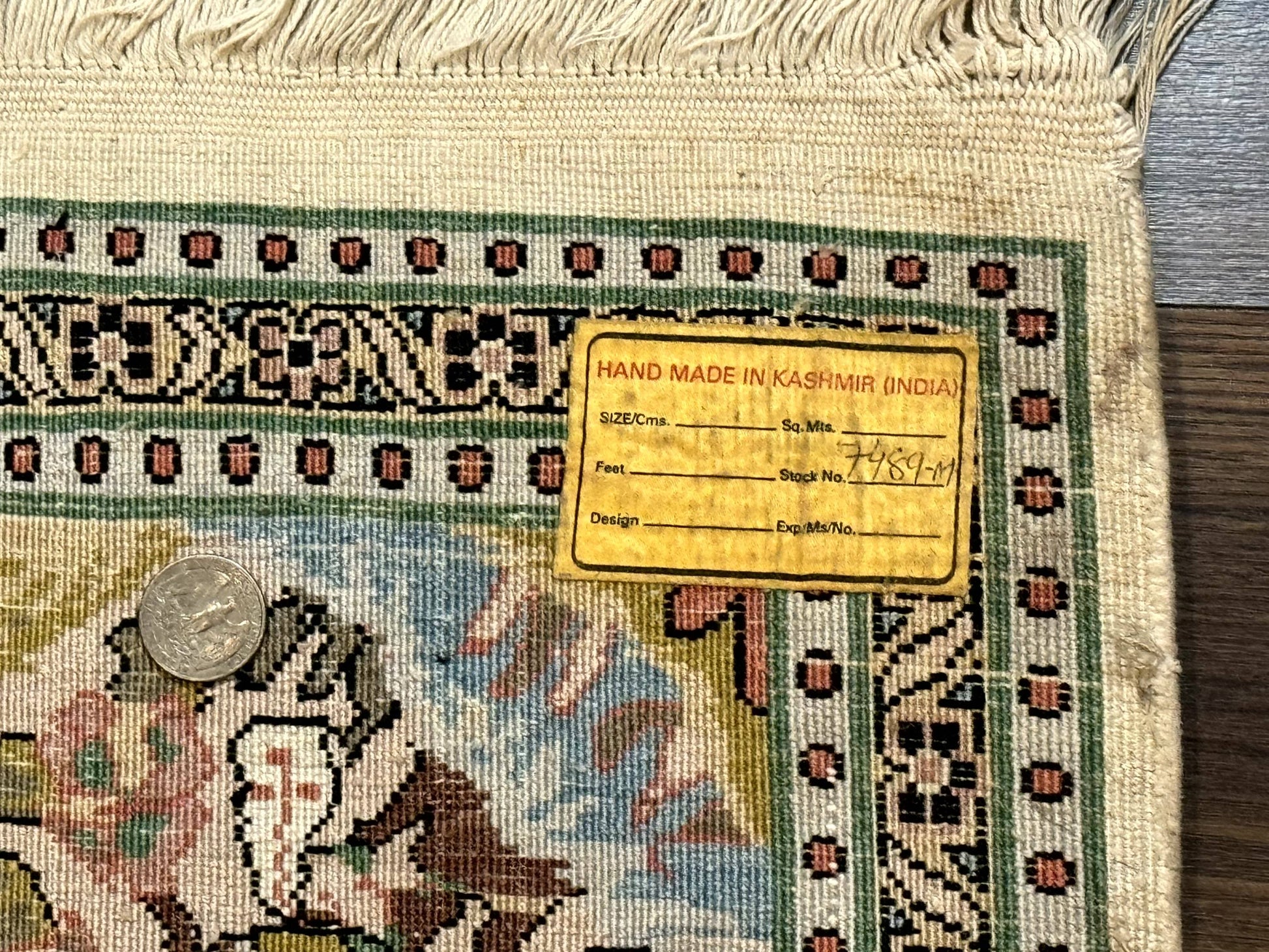 Indian Kashmiri Silk Rug 4x7, Tree of Life Design, Very Fine 380 KPSI, Birds - Nuvé