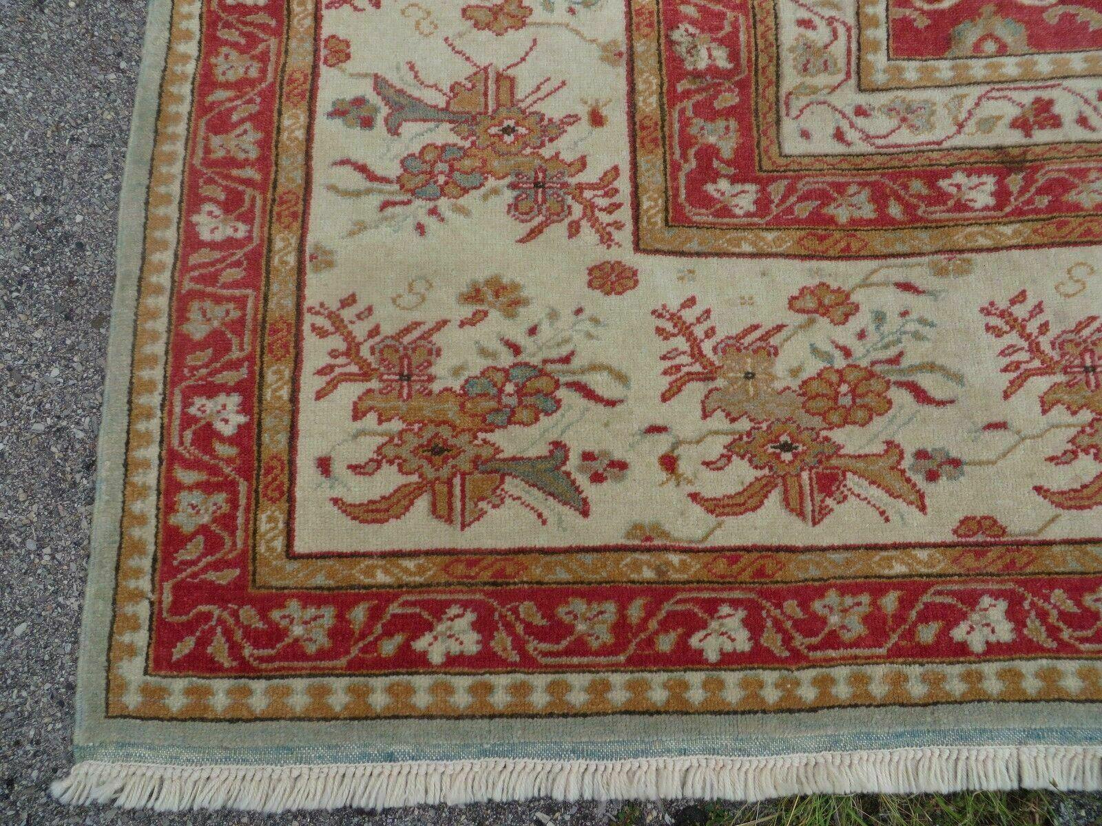 12' X 18' Palace Size Handmade Egyptian Wool Rug Carpet Soft Colors Red & Beige - Nuvé