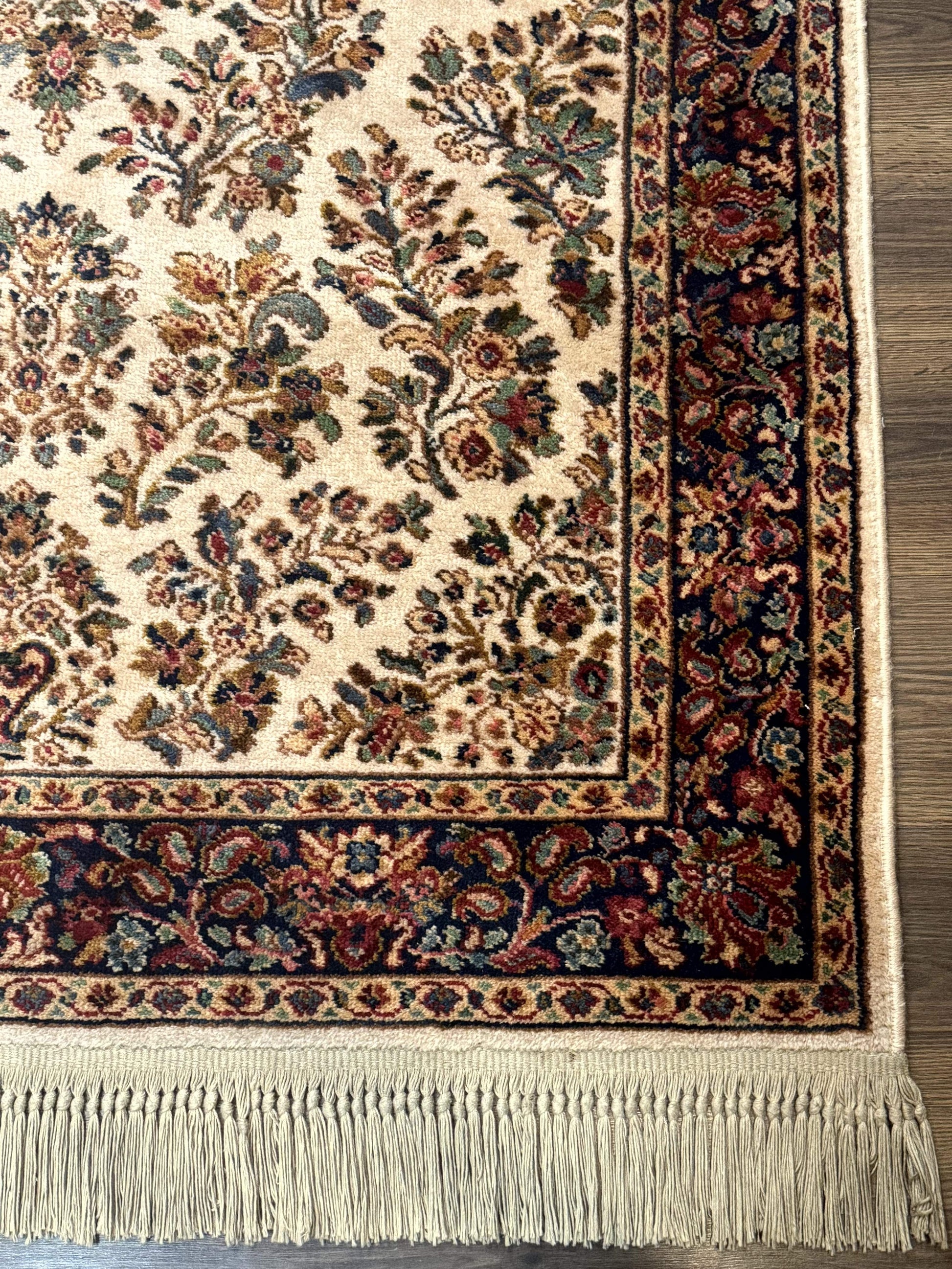 4x6 Karastan Rug Ivory Sarouk #760, Wool Vintage Original 700 Series - Nuvé