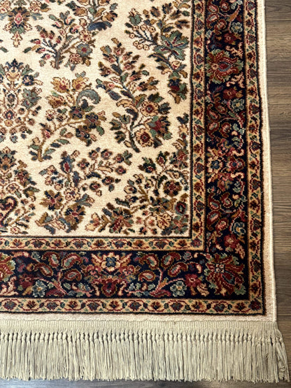 4x6 Karastan Rug Ivory Sarouk #760, Wool Vintage Original 700 Series - Nuvé