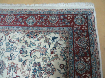 6' X 9' Vintage Handmade Fine Chinese Floral Oriental Wool Rug Carpet Beige - Nuvé