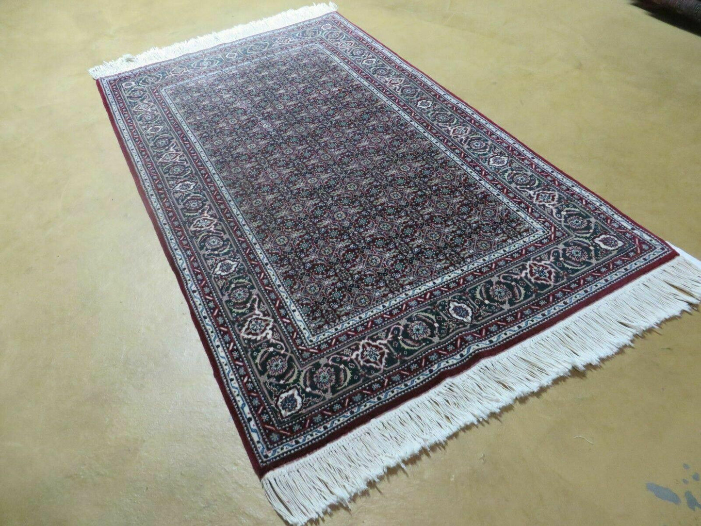 3' X 5' Vintage Fine Handmade Indian Amritsar Wool Silk Rug Nice - Nuvé