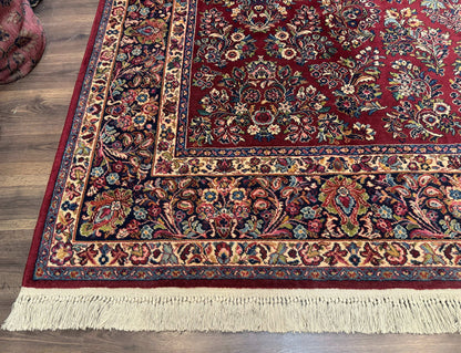 10x14 Karastan Rug Red Sarouk #785, Wool Original 700 Series - Nuvé