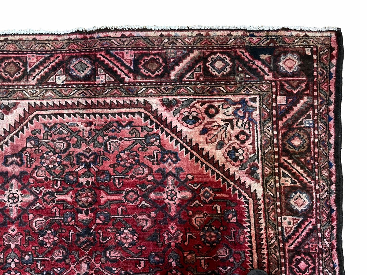 5.5 X 10 Antique Handmade Wool Tribal Gallery Rug All Over Red Runner Corridor