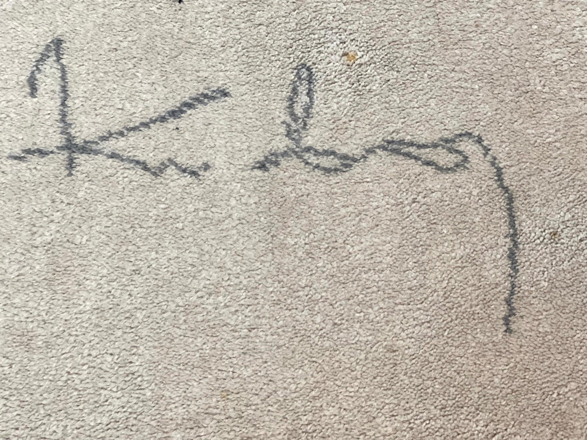Danish Rya Shag Rug 6x9, EGE Axminster Carpet, Ivory, Modern Abstract Rug, Signed by Designer - Nuvé