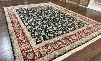 Black Pak Persian Rug 8x10, Floral Allover - Nuvé