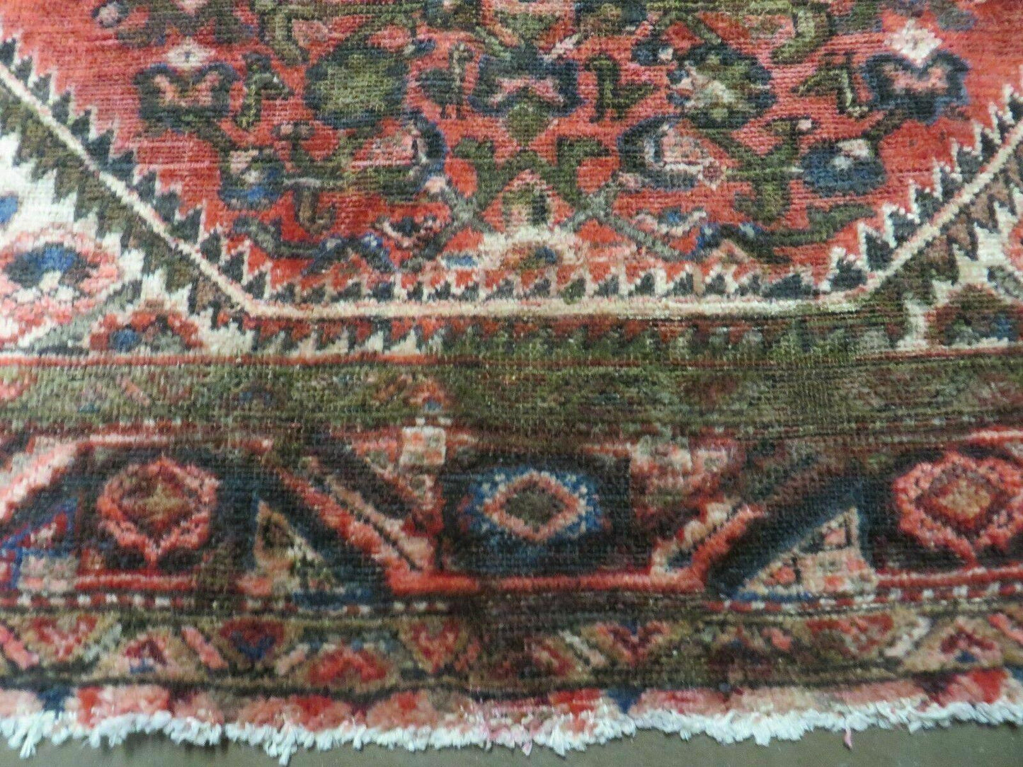 5' 6" X 10' Antique Handmade India Floral Oriental Wool Rug Veg Dyes Red Nice - Nuvé
