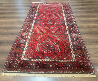 Red Persian Rug 2.6 x 6.8, Floral, Antique Per'sian Carpet, Persian Malayer Rug, Hamadan Rug - Nuvé