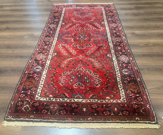 Red Persian Rug 2.6 x 6.8, Floral, Antique Per'sian Carpet, Persian Malayer Rug, Hamadan Rug - Nuvé