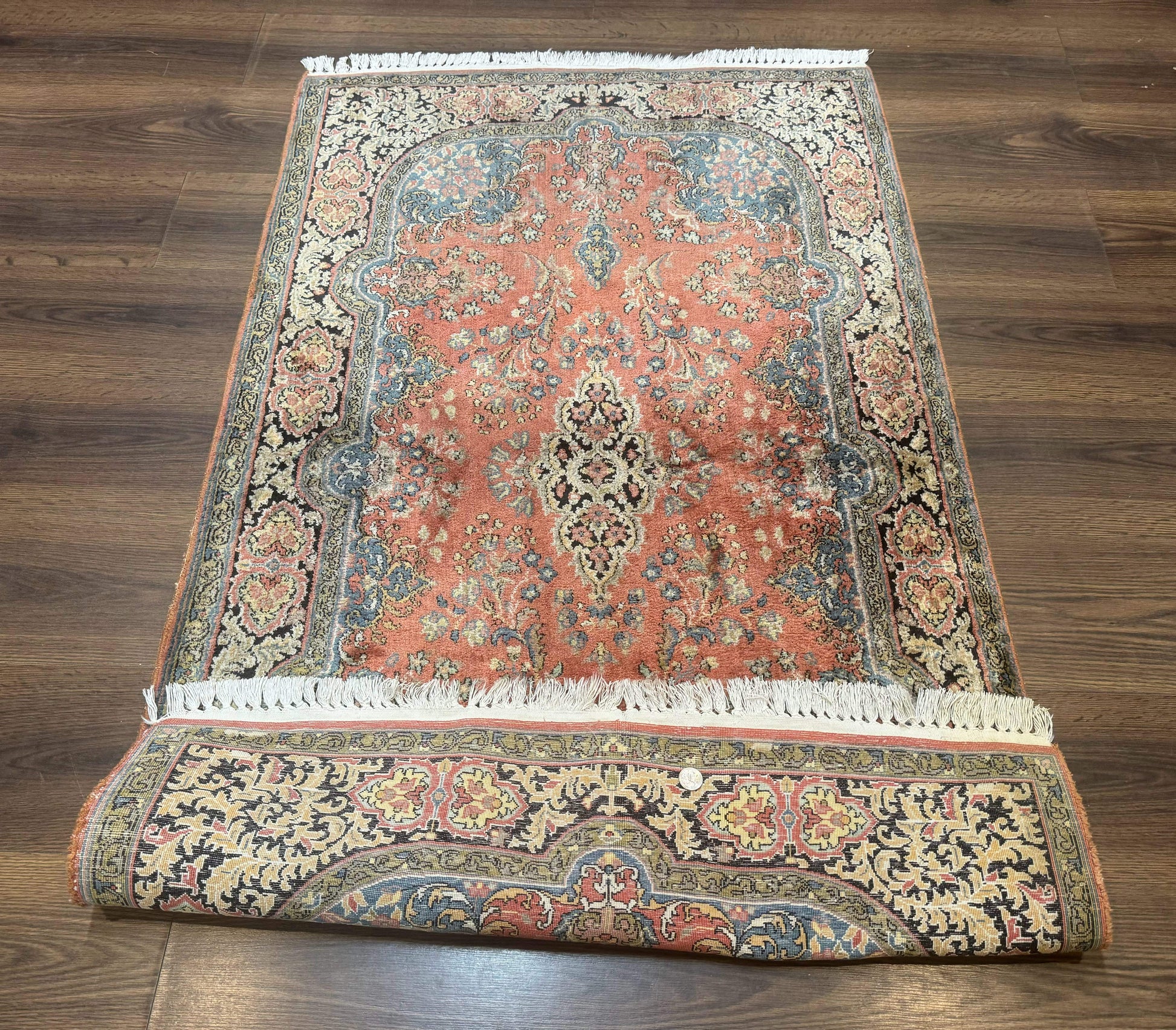 Indian Kashmiri Silk Rug 3x5, Fine 260 KPSI, Hand Knotted - Nuvé