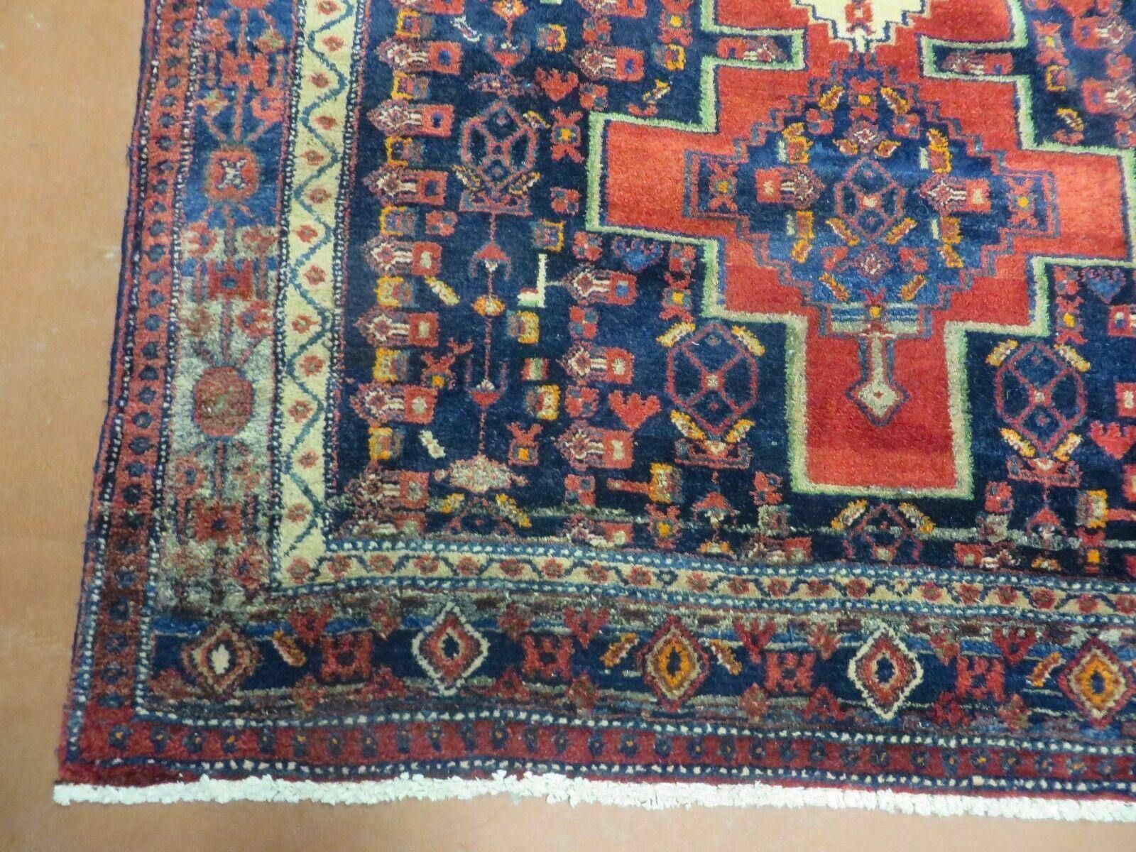 4' X 7' Antique Handmade Turkish Wool Rug Nice # 638 - Nuvé