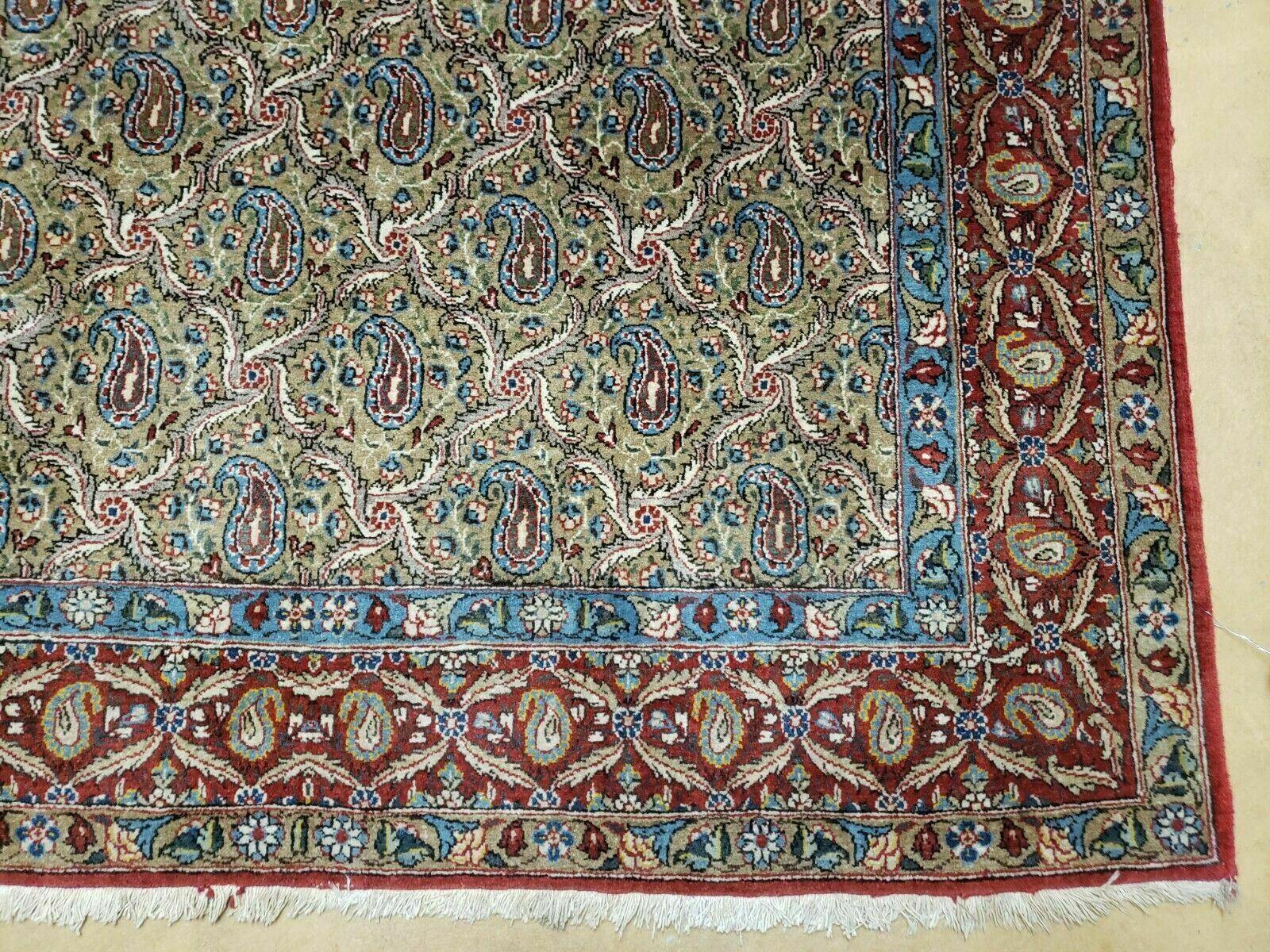 4' X 7' Handmade Turkish Wool Rug Paisley Hand Knotted Flowers One Of A Kind - Nuvé