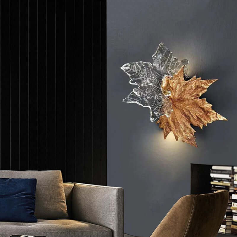 Leaf-shaped Crystal Wall Light - Nuvé