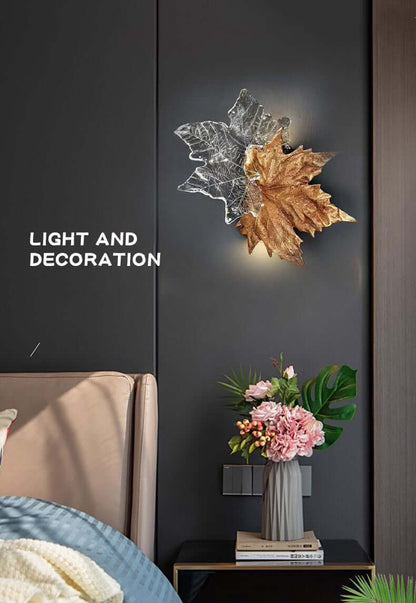Leaf-shaped Crystal Wall Light - Nuvé