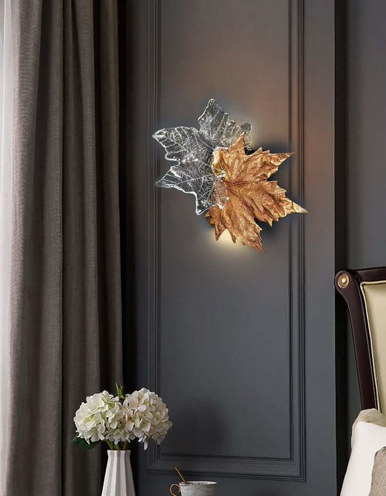 Leaf-shaped Crystal Wall Light - Nuvé