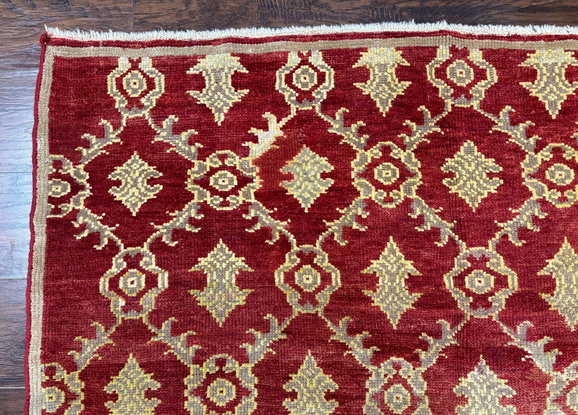 Modern Turkish Oushak Rug 5x8, Brick Red - Nuvé