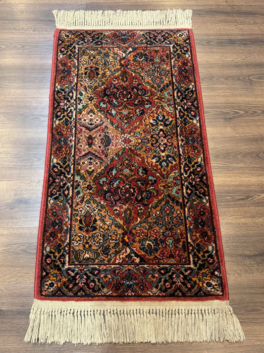 Karastan Rug 2x4 Multicolor Panel Kirman #717, Original 700 Series, Wool Pile Vintage Discontinued - Nuvé