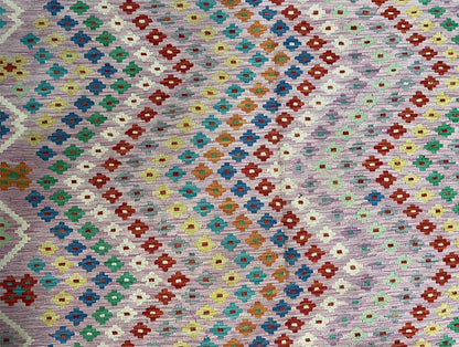 Pink Kilim Rug 6x8 Colorful Turkish Kilim Rug 6 x 8 Flat Weave Kilim Playful Kilim Multicolor Anatolian Chobi New Kilim - Nuvé
