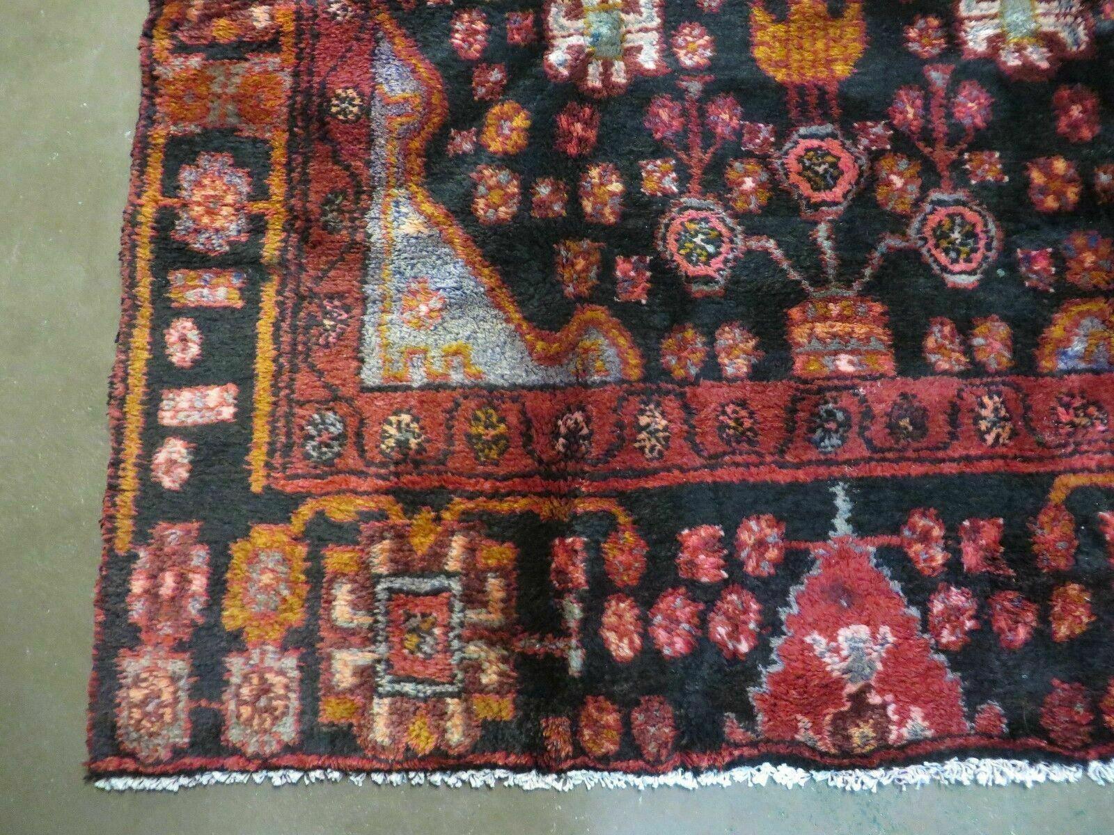 4' X 10' Antique Handmade Tribal Turkish Oriental Floral Wool Rug Organic Nice - Nuvé