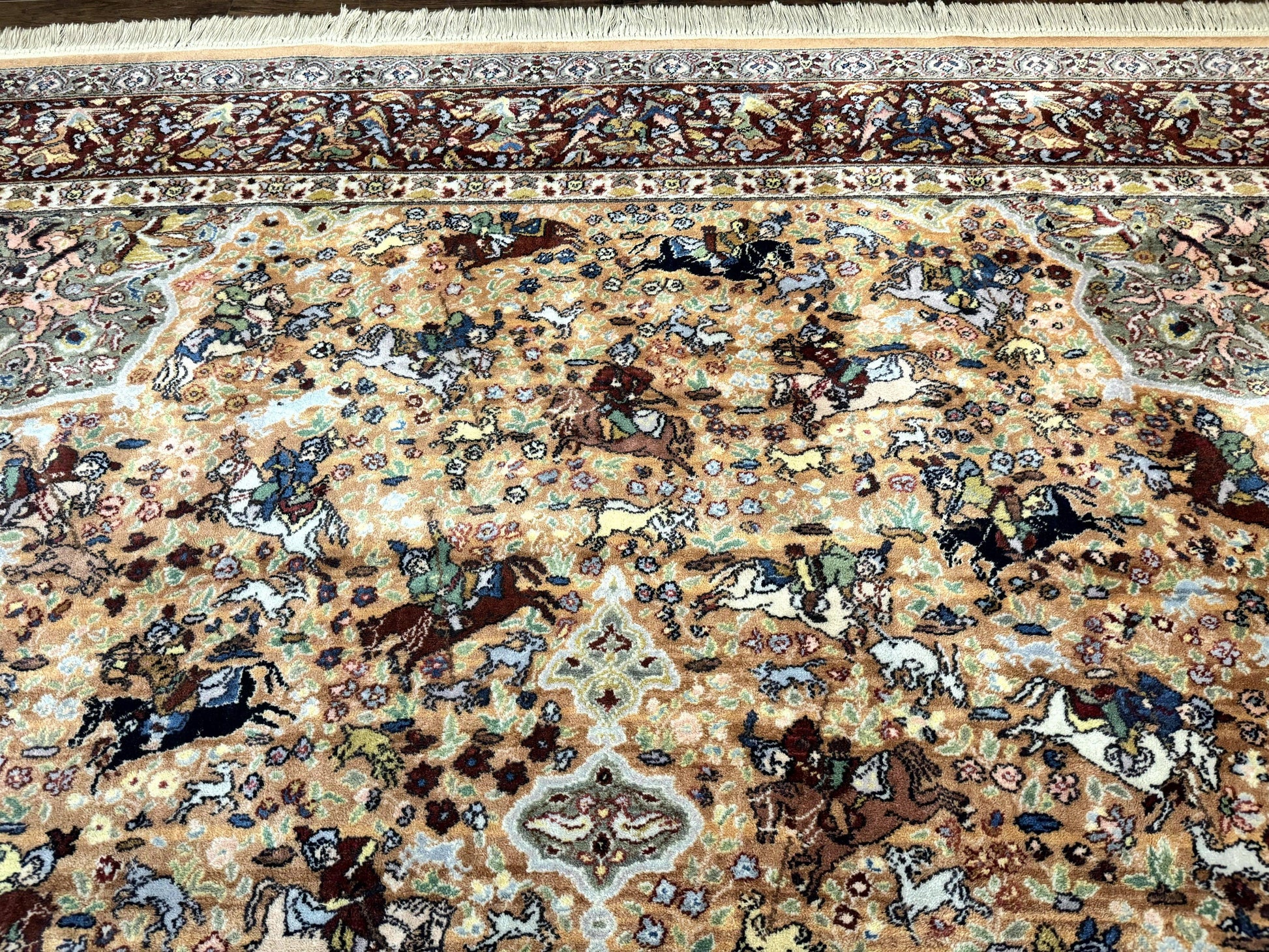 Karastan Rug 10x14 - Persian Hunting  #723 - Wool Pile, Vintage - Nuvé