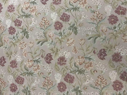 Aubusson Rug 9x12, Pink Beige Light Mauve, Handmade Allover Floral Roses, Wool Flatweave Carpet 9 x 12 ft, European French Design, Elegant - Nuvé