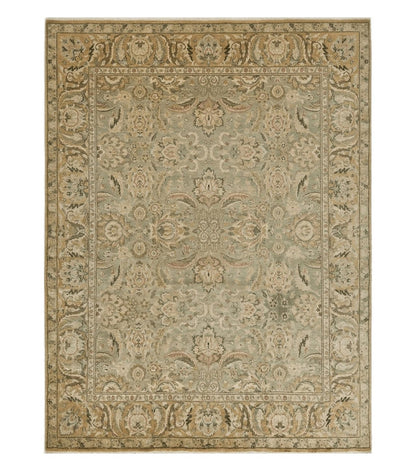 8' X 10' Vintage Handmade India Floral Oriental Top Quality Jaipur Tea Wash