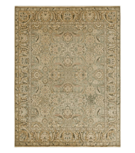 8' X 10' Vintage Handmade India Floral Oriental Top Quality Jaipur Tea Wash