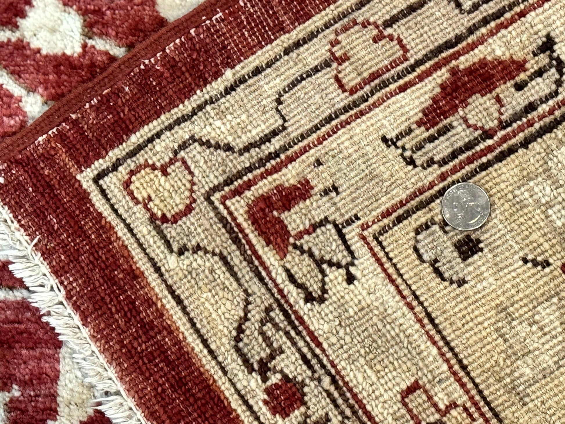 Pakistani Chobi Rug 8x10, Red, Handmade - Nuvé