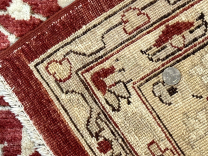 Pakistani Chobi Rug 8x10, Red, Handmade - Nuvé