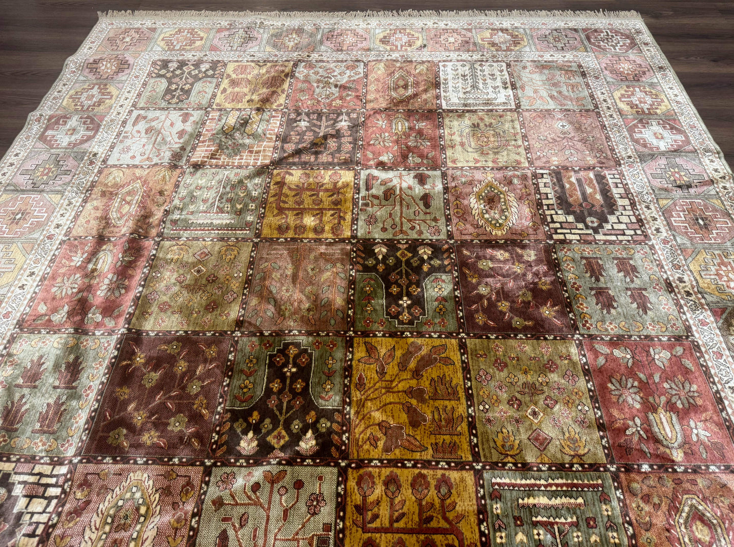 Panel Design Rug 8 x 10.6, Oriental Carpet, Belgium Power Loomed Rug - Nuvé