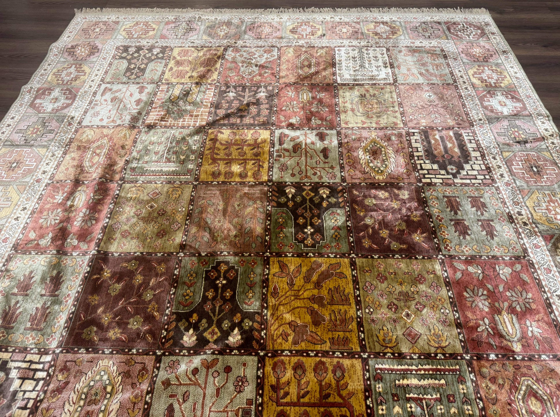 Panel Design Rug 8 x 10.6, Oriental Carpet, Belgium Power Loomed Rug - Nuvé