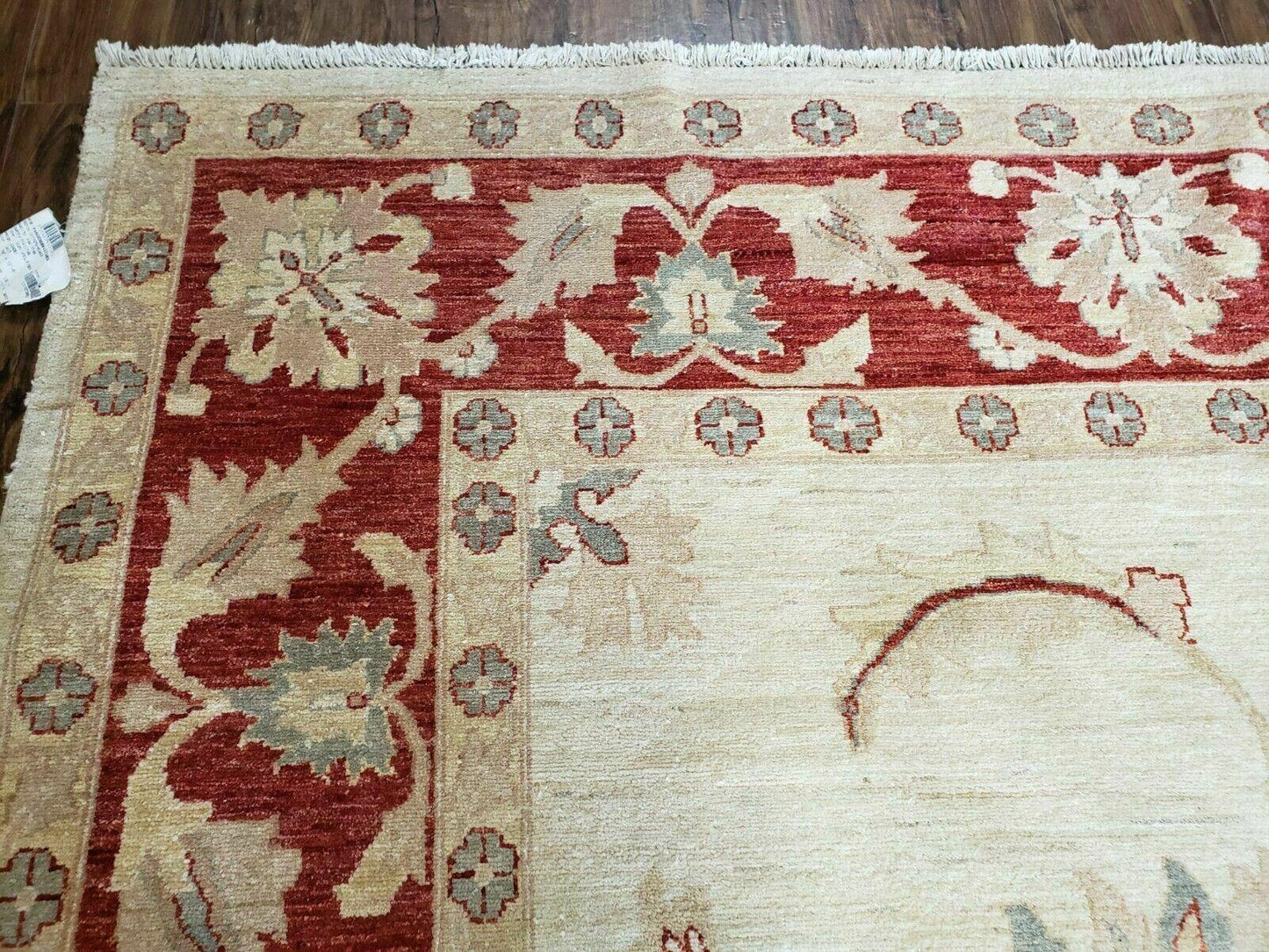 Peshawar Rug 10x14 Rug 10x14 Vintage Rug 10x14 Handmade Rug Chobi Rug Ivory Beige Red Rug - Nuvé