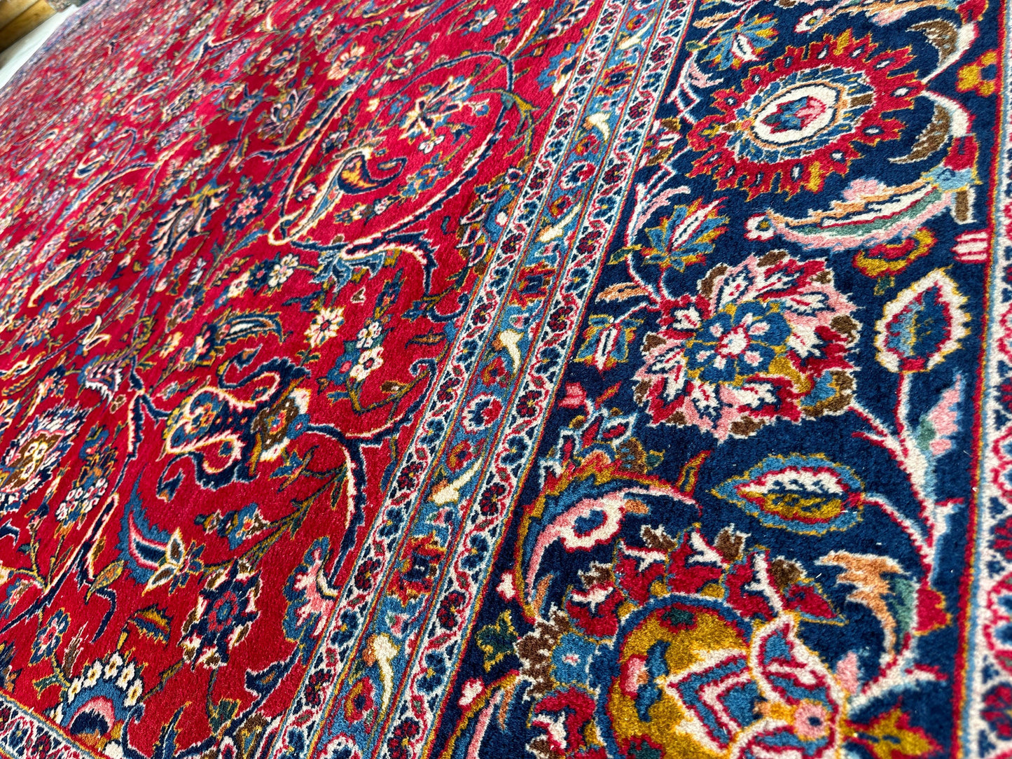 Incredible Persian Kashan All Over Wool Rug 10’2” x 14’ - Nuvé