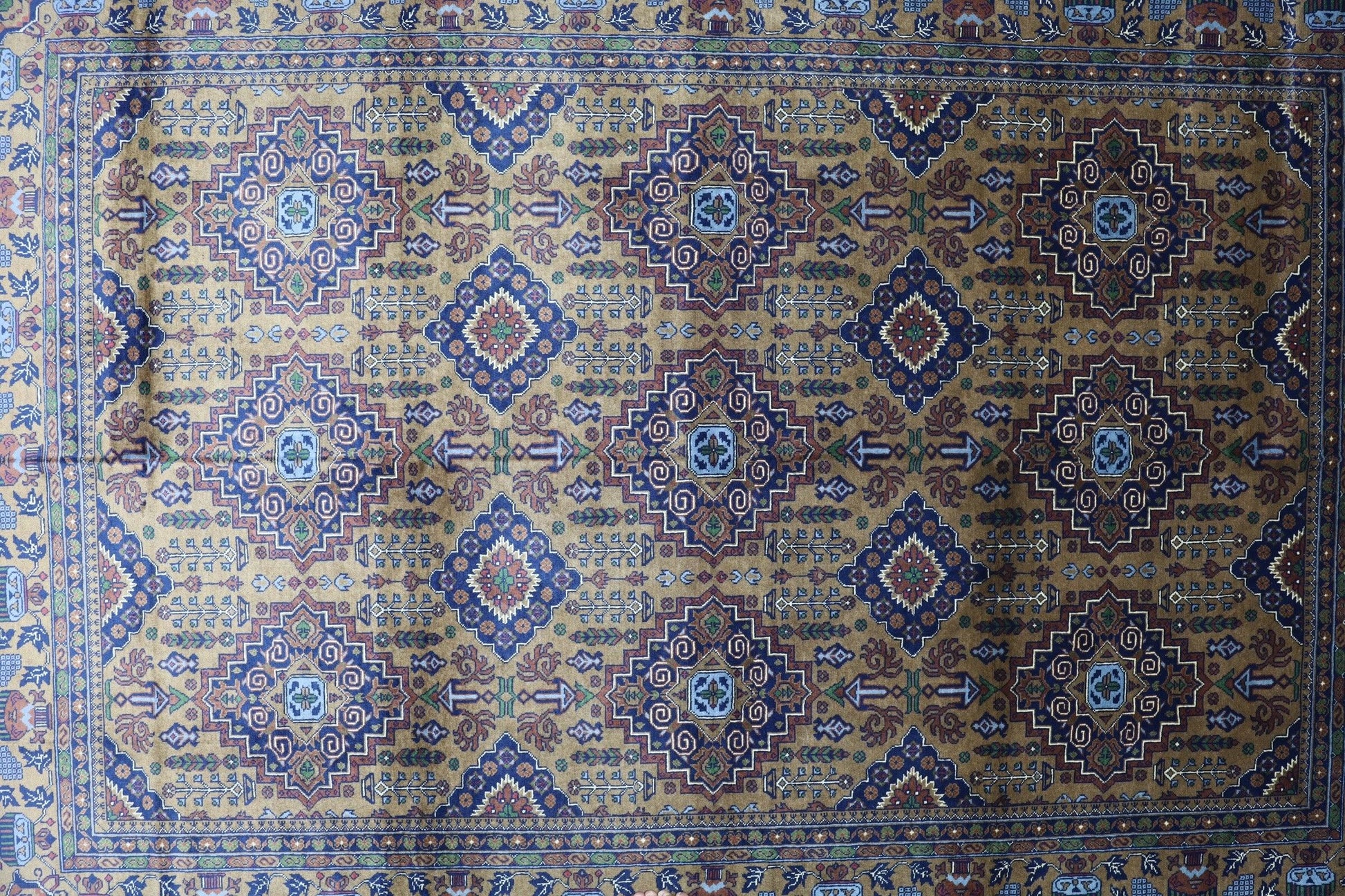 Hand-Knotted Zerkhaki Afghan Wool Area Rug – 6'7" x 9'7" | Rich Brown Tones, Durable Craftsmanship - Nuvé