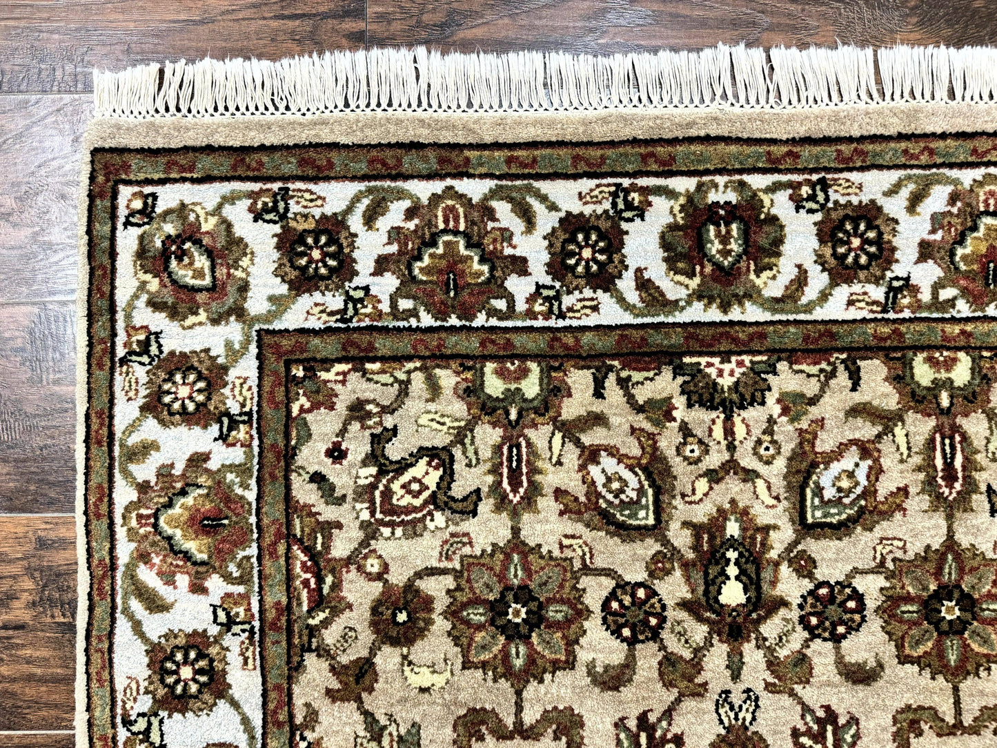 Pak Persian Rug 4x6, Floral Allover Vintage Oriental Carpet, Handmade Wool Rug - Nuvé